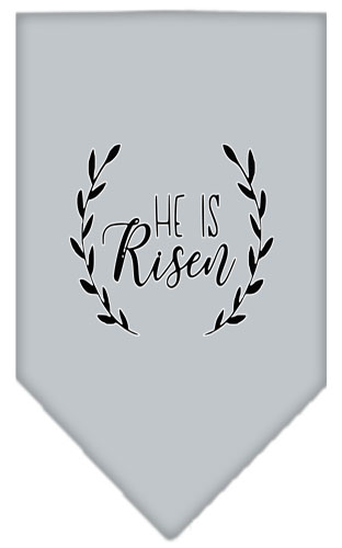 He Is Risen Screen Print Bandana Grey Small